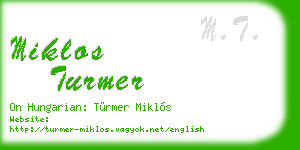 miklos turmer business card