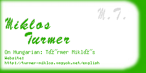 miklos turmer business card